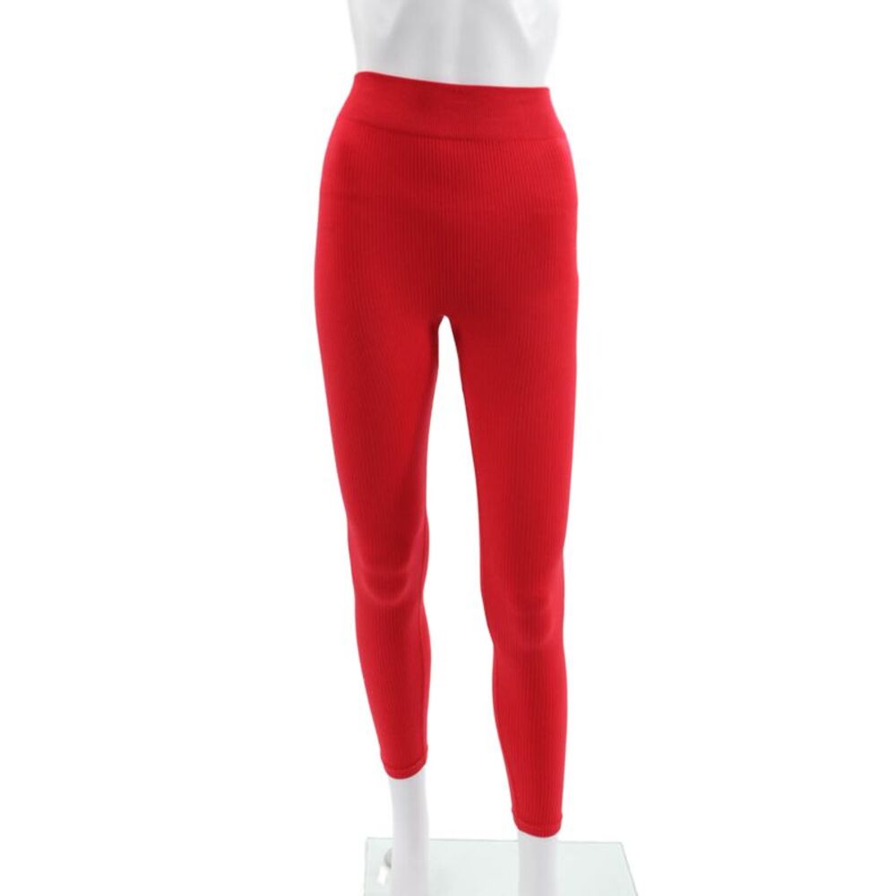 Asos Womens Ankle Leggings Red Polyamide Pull On Size XS